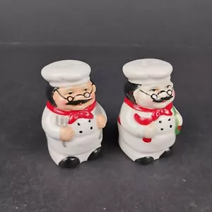 Set Shaker Sale e Pepe Statuina Chef Italiano Multicolore Vintage - Foto 1 di 6