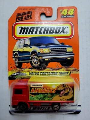 Matchbox Volvo Container Truck #44 1998 ANIMALS Series Red /Sealed, New (other) - Image 1 of 4