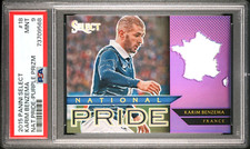 2015 Panini Select National Pride Karim Benzema Purple Prizm # /99 PSA 9 Mint