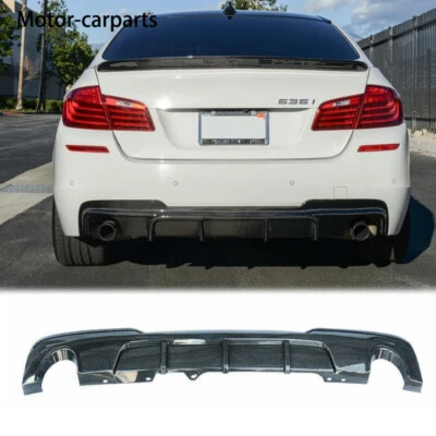 Rear Bumper Lip Diffuser For 2011-2016 BMW 5 Series F10 535i M Sport Carbon Look Foto 1 de 4
