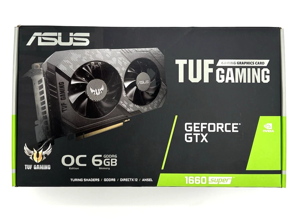 ASUS TUF Gaming GeForce GTX 1660 Super Super Overclocked 6GB  Graphics Card GPU - Image 1 of 4