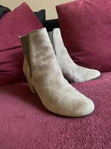 Wildleder Stiefeletten Taupe Grau - Bild 1 von 7