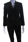 Rag & Bone Womens Cotton Leather Trim Two Button Collared Jacket Black Size 0 LL
