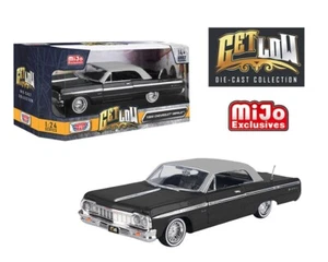 Motormax 1:24 1964 Chevrolet Impala SS Hard Top Lowrider Black W/Silver 79021BKS - Picture 1 of 4