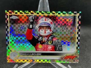 2022 Topps Chrome Formula 1 CHARLES LECLERC CHECKER FLAG X-FRACTOR #28 FERRARI - Picture 1 of 2