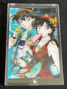 🔥 Tarjeta grande lenticular 3D de anime detective Conan Ran Mori Shinich coleccionable - Imagen 1 de 1