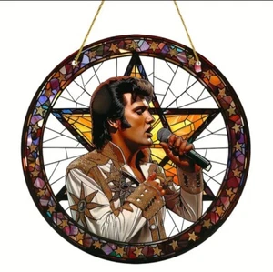 Elvis Presley Musical Artist Inspired Suncatcher 8” X 8” Acrylic - Picture 1 of 5