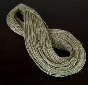 100 Meter UNGEWACHSTES LEINENGARN NATUR SCHNUR FLACHS KORDEL SHABBY CHIC VINTAGE FADEN - Bild 1 von 2