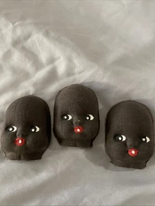 Konvolut 3 Puppengesichter Afroamerikanischer Kewpie-Stil - Bild 1 von 5