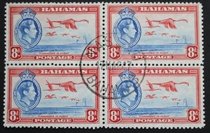 Bahamas 1938 GVI Eight Pence block of four SG 160 used - Picture 1 of 1