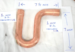 Neu Nibco Massives Kupfer P Falle Saugnapf 1 x 1 Zoll Ausweis Sweat - Bild 1 von 7