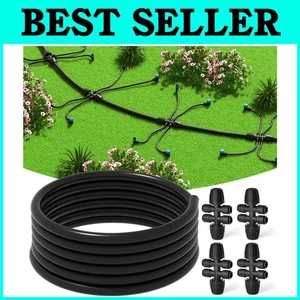 50 FT Premium Drip Irrigation Tubing Kit - Flexible Garden Watering System - Picture 1 of 8