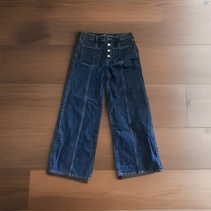 OLD NAVY GIRLS Size 18 Jeans High Rise Baggy Wide Leg Adjustable Waist - Picture 1 of 3
