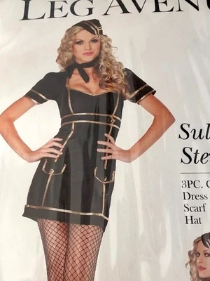 Sensual Azafata Azafata Vestido Elegante Halloween Sexy Adulto LG Foto 1 de 4