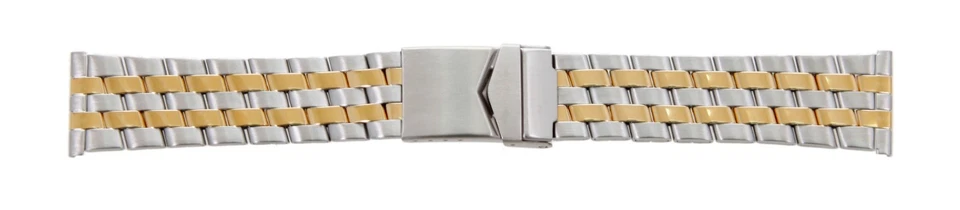 Correa de reloj ROWI vintage de acero inoxidable de doble tono 22 mm Foto 1 de 1