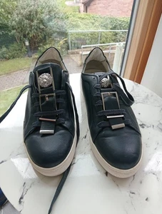 Versace mens Trainers Navy Blue Size UK 8 - Picture 1 of 5