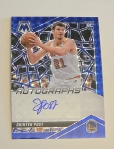 2024-25 Panini Mosaic Quinten Post RC Rookie Auto Blue /49 Warriors - Picture 1 of 6