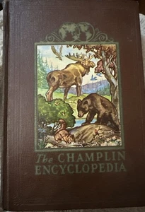 The Champlin Encyclopedia Plants & Animals A-j 1948 Antique Brown/gold - Imagen 1 de 9