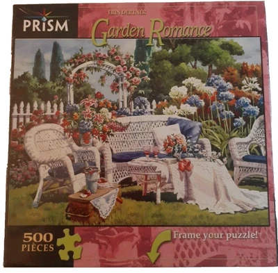 NIB Garden Romance by Prism Puzzle 500 pieces -19"x13"- Beautiful - Made USA - Image 1 of 4
