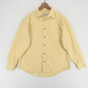 Herter's Hemd Herren Large Gelb Sämisch Flanell Button Down Baumwolle Langarm - Bild 1 von 8