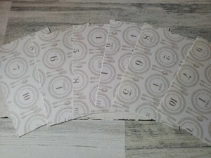 6 pieces of table numbers plates Scrapbook Paper 4x6 photo mats #1463 - Picture 1 of 1
