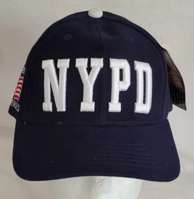 Vtg Navy NYPD A Tribute To Heroes God Bless America 9-11 Hat Cap NWT UNUSED - Image 1 of 4