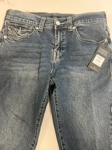 Jeans slim True Religion Geno SN SN con patta. Denim Drizzle W32L34. Jeans comodi J102 - Foto 1 di 12