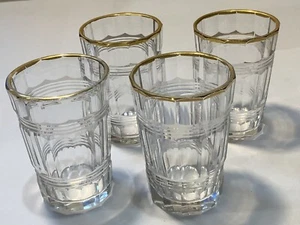 CORDIAL GOLD RIMMED GLASS SET - Picture 1 of 7