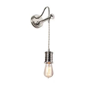 Applique Contemporanea Douille Ottone Nichel Lucido 1 Luce E27 - Foto 1 di 3
