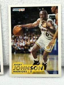 Tarjeta de baloncesto Avery Johnson 1994 Fleer 93-94 #291 G Golden State Warriors - Imagen 1 de 2