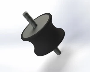2-Pack: 80x50mm M12, Options, UK Made, Rubber Bobbin Anti Vibration Mount MM - Picture 1 of 2