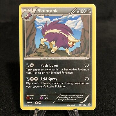 Pokemon Card TCG XY Flashfire Skuntank - 55/106 - Rare Non Holo LP++/NM