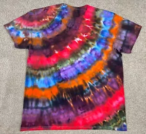 Handmade Ice Tie Dye T-Shirt Large Mens Womens Gildan Soft Cotton Twist - Picture 1 of 3