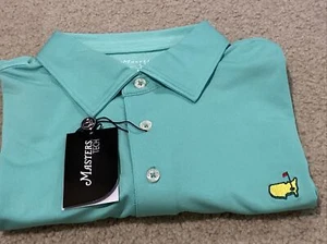 New! Masters Tournament Tech Augusta Green Solid Golf Shirt Polo XLarge - Picture 1 of 4
