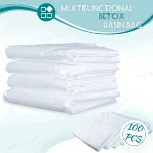 100 Pezzi Sacchetto Lavabo Piedi Vasca Grandi Fodere Monouso per Macchina Detox Ionica - Foto 1 di 11