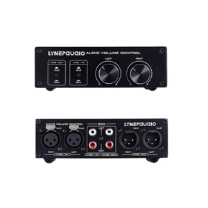 2-IN-2-OUT Analog Audio Switcher Box XLR /RCA with Volume Control Passive Preamp - Picture 1 of 11