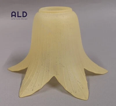 Ricambio lampadario lampada lume applique tris bocce vetro giallo attacco e14 - Immagine 1 di 4