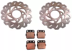 Front Brake Rotors with Pads for Yamaha ATV, 3GD-2582T-10-00, 4D3-W0046-50-00 - Picture 1 of 5