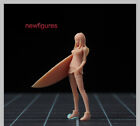 1/64 Surfboard Girl Scene Props Mini Figurines Model For Cars Vehicles Toys Doll