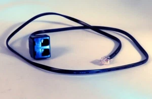 RJ9 MALE TO 2 FEMALE TELEPHONE SPLITTER ADAPTER, 30" LENGTH EXTENSION CORD - Zdjęcie 1 z 2