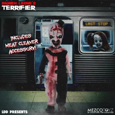 Living Deal Dolls Terrifier Art the Clown Blood Splatter Edition Mezco Toyz LDD