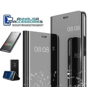 For XIAOMI POCO X6 PRO 5G CLEAR VIEW FLIP CASE SMART BOOK MIRROR LUXURY STAND - Picture 1 of 11