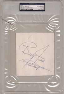 WILLIE MAYS Large PERSONALIZED Signed Cut AUTOGRAPH ⭐ PSA/DNA ⭐ HOF ⭐ MINT - Picture 1 of 2