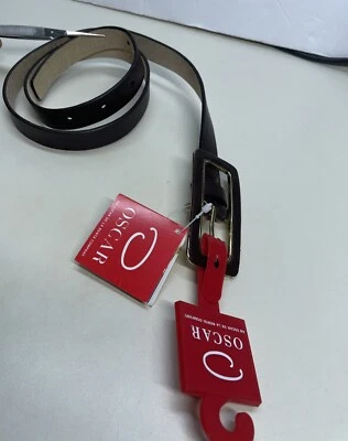 Oscar de la Renta Browne Cinturón Cuero Genuino Talla Pequeña 6 NUEVO Foto 1 de 4