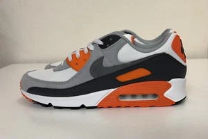 Nike Air Max 90 Safety Orange Mens Sz 13 Summit White Smoke Grey DM0029-108 NEW! - Picture 1 of 11
