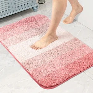 Tappeto Bagno Antiscivolo Tappetino Bagno (16 x 24, Rosa Ombra) Assorbente Acqua Morbido Mic... - Foto 1 di 8