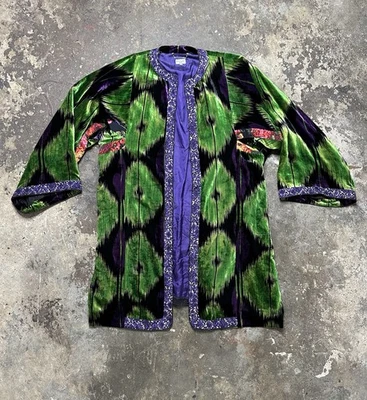 Paul Smith Blue Label Women’s Velvet Kimono Jacket Size 42 Made in Italy - image 1 of 4