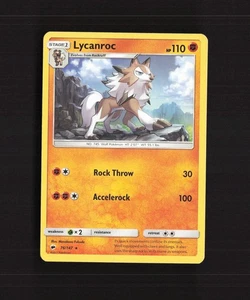 Lycanroc 76/147 Burning Shadows Rare Pokemon Card MP - Picture 1 of 10