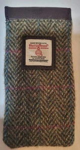 Estuche para gafas Harris Tweed Maccessori Country marrón tejido a mano lana usado - Imagen 1 de 7