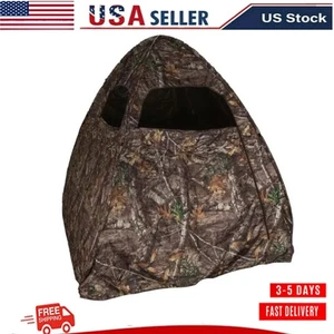 Realtree Edge 1 Person Hunting Ground Blind Water Repellant Lightweight Blinds - Picture 1 of 5